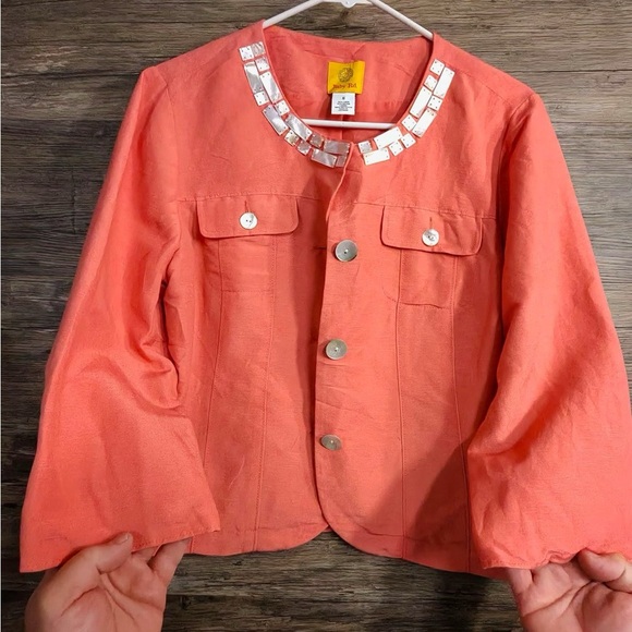 Ruby Rd. Coral Blazer Jacket with Decorative Collar - Picture 3 of 10